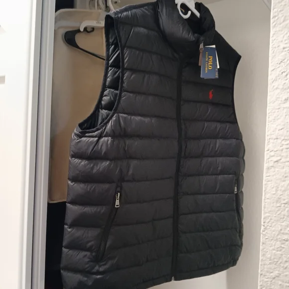 RALPH LAUREN BLACK VEST RIPPED - Picture 3 of 10